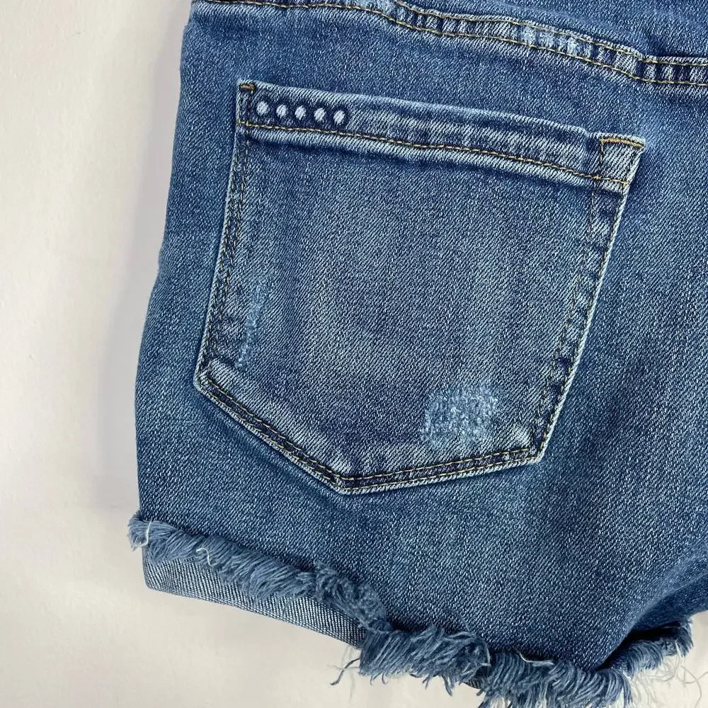 Blank NYC Tomboy Distressed Ripped Denim Jean Cutoff Cut Off denim shorts 27